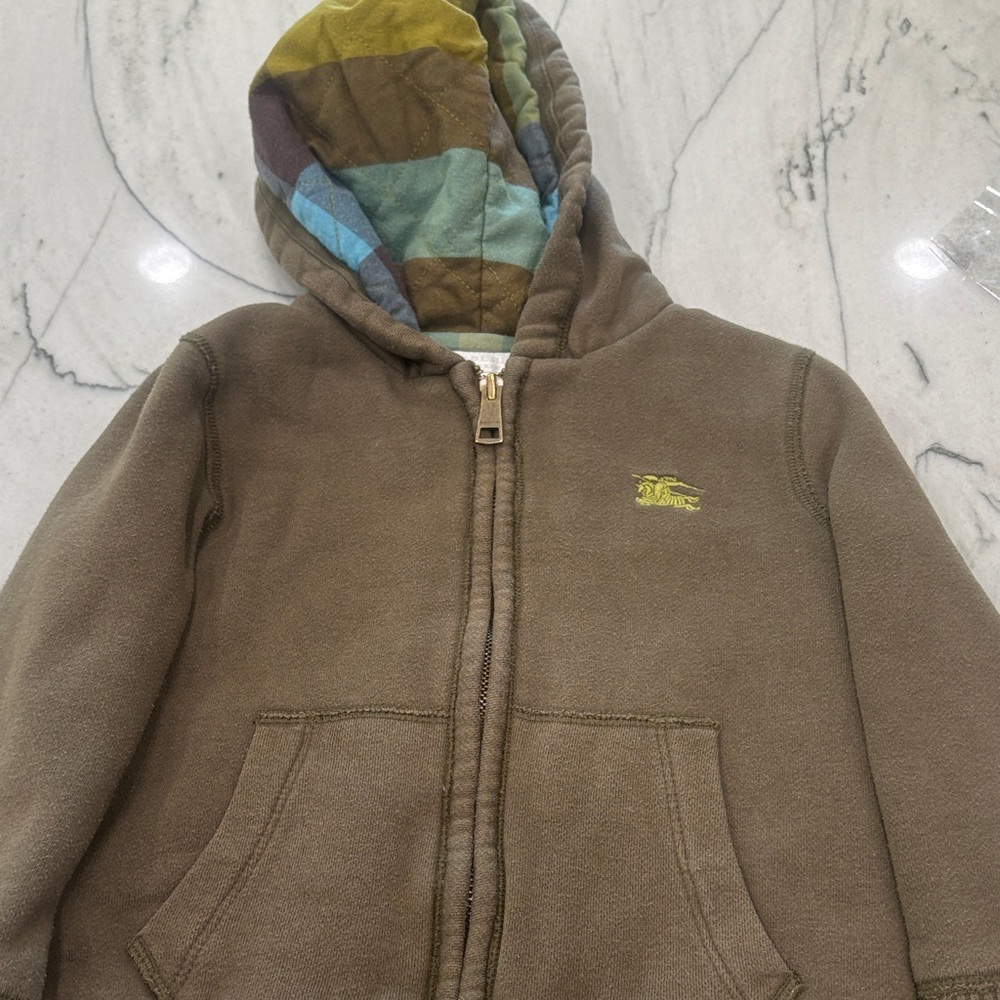 Burberry Brown Hoodie with Colorful Hood